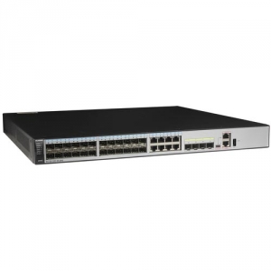 Begagnad, 24 Gig SFP (8 dual-purpose 10/100/1000 eller SFP),4 10 Gig SFP+, 2 interface slots, 600W AC ntaggregat in the group Networking / HUAWEI / Switch / S5700 at Azalea IT / Reuse IT (S5720-32C-HI-24S-AC_REF)